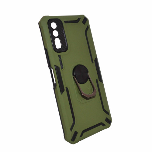 Vivo Y20 Green Cover Military Grade Protection Built-in Kickstand Car Holder Mobile Phone Case